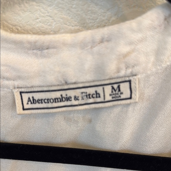 Abercrombie & Fitch Cream Relaxed Embellished Blouse - Picture 3 of 4